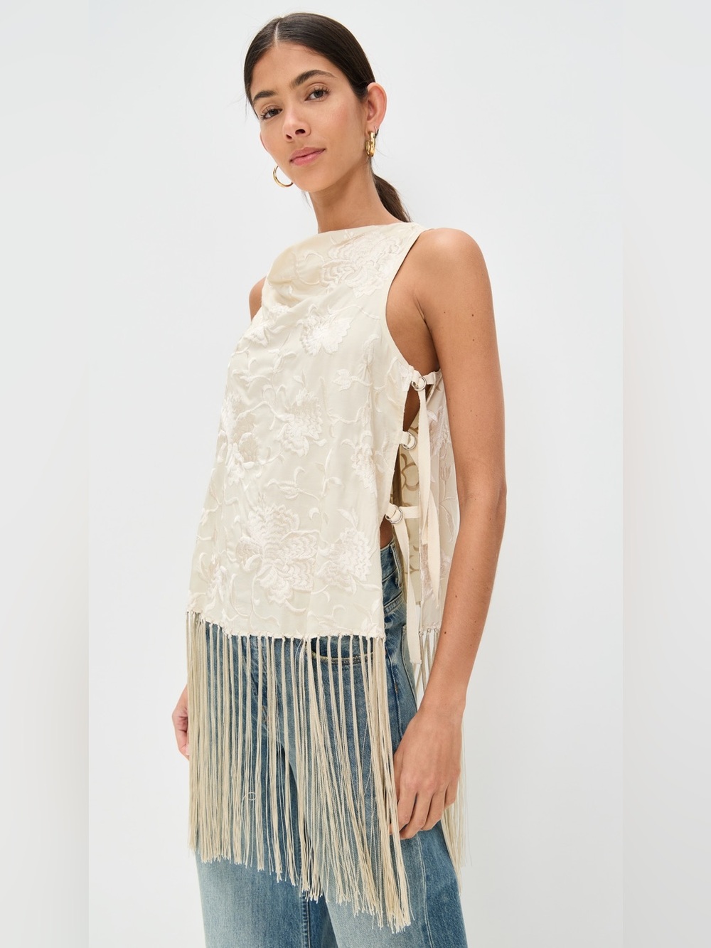 Sea NY Priscilla Fringe Top - Small